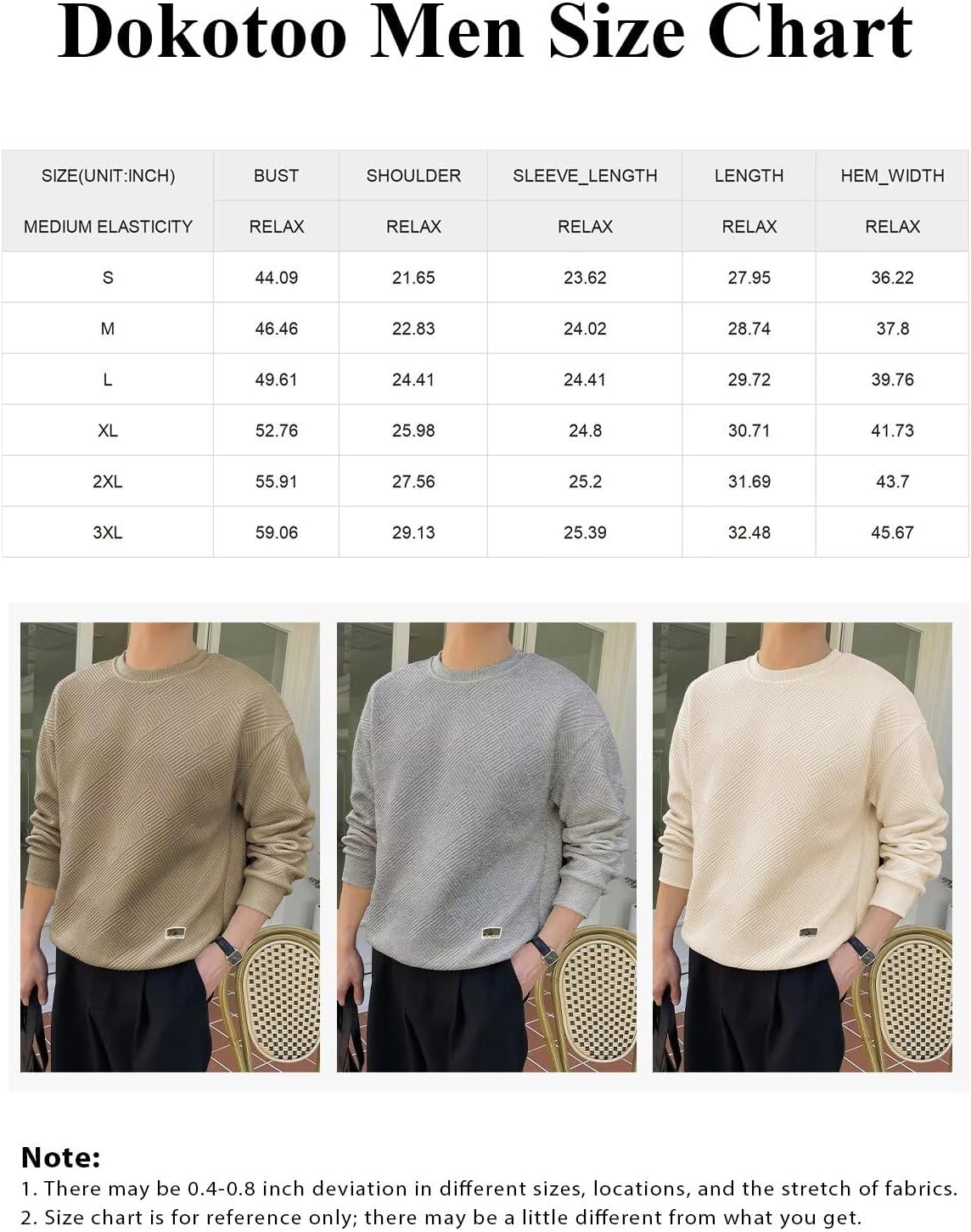 Men'S Crewneck Sweatshirts Soild Color Geometric Texture Long Sleeve Casual Pullover Shirt